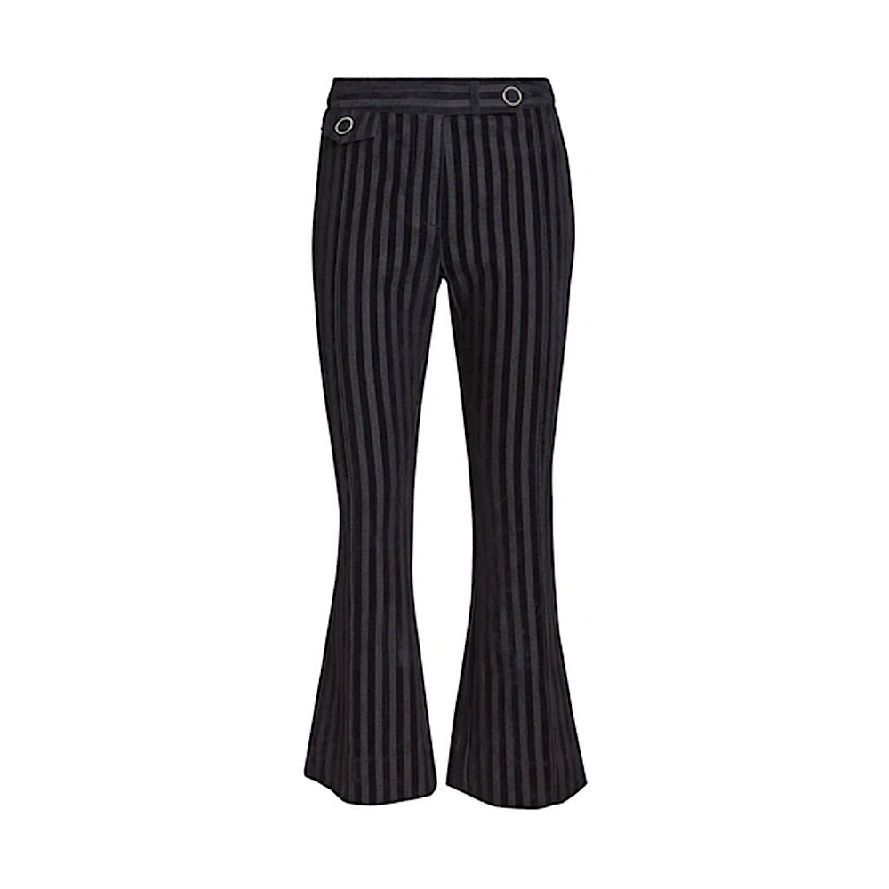 DEREK LAM 10 CROSBY Velvet Stripe Crop Flare Trousers